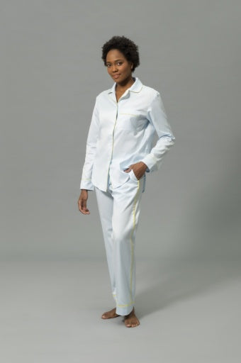 Nocturne Pajama Set - Blue & Lemon