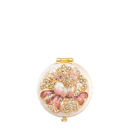 JSW Angela Round Floral Compact - Boudoir - 2.5" Round
