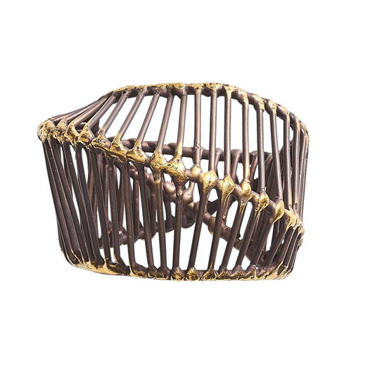 KSB Brass Cage Napkin Ring in Black/Gold (Retired)
