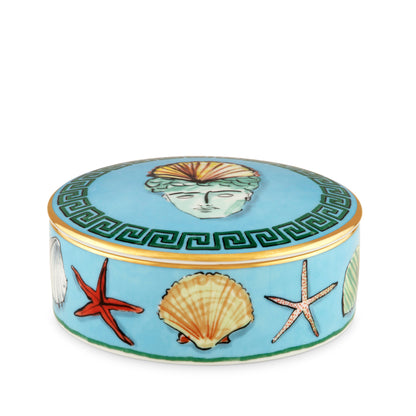 Il Viaggio Di Nettuno - Sea Blue - Round Box w/Cover 5"