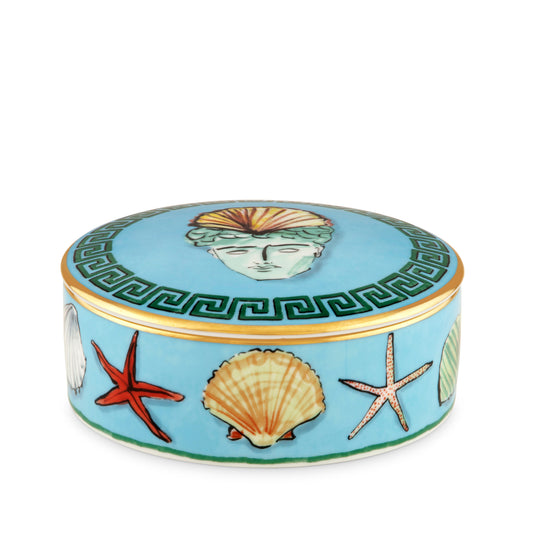 Il Viaggio Di Nettuno - Sea Blue - Round Box w/Cover 5"