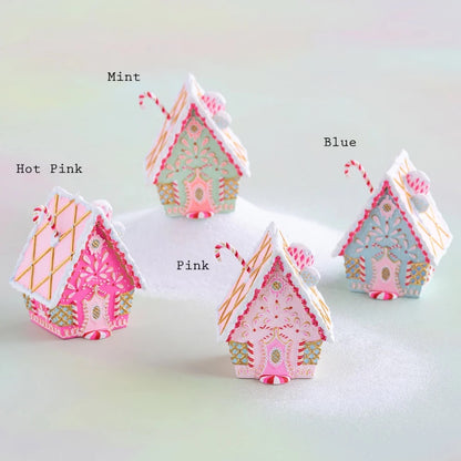 Rainbow Ginger Cottage Ornament 5" - Hot Pink