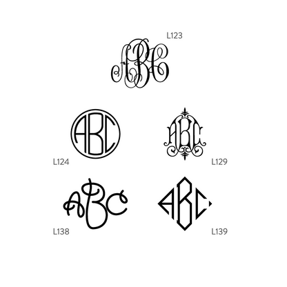 Personalized - Classic Frame Monogram Note - Embossed