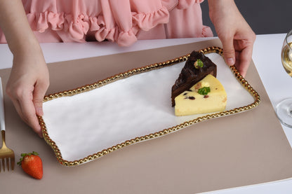 PPB Golden Salerno - Medium Rectangle Tray (2423WG)