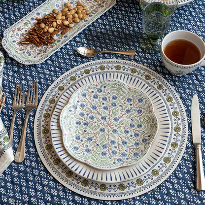 JLK Sitio Stripe - Delft Blue - Salad Plate 9"