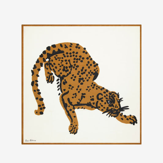 Scarf Carre 100 - Feline - White