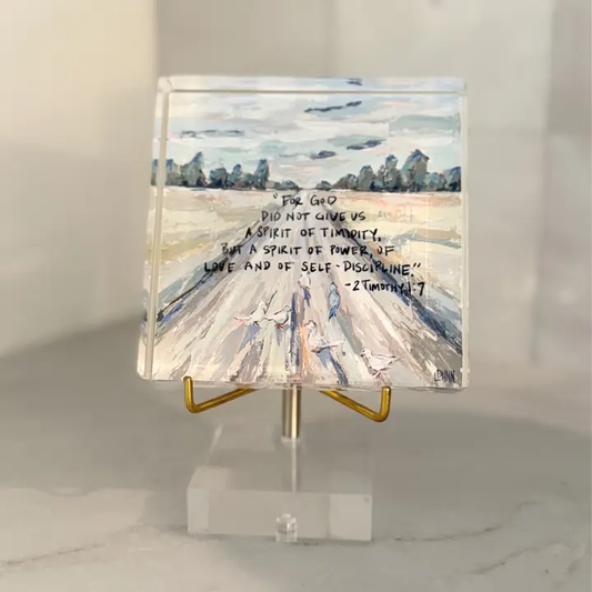 LDN 2 Timothy 1:7 Acrylic Scripture Block