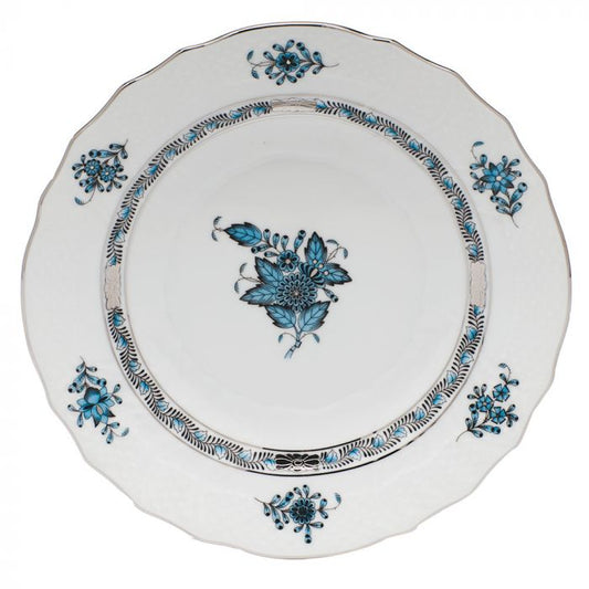 Chinese Bouquet - Turquoise and Platinum - Salad Plate 7.5"