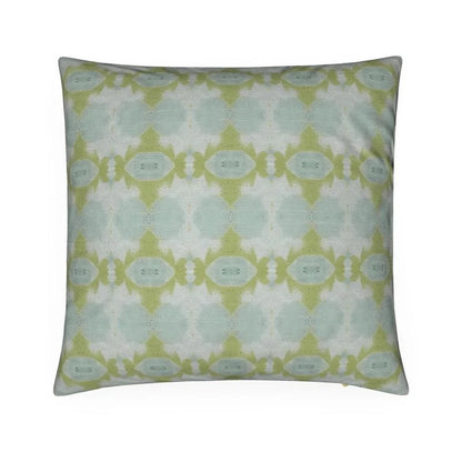 Sweet Gum Chartreuse & Blue Pillow