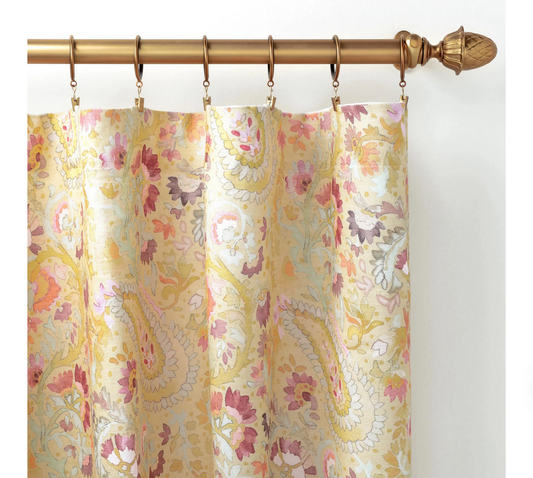 PCH Ines Linen Curtain Panel - Multi - 108"