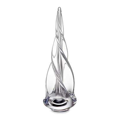 Simon Pearce Glass Evergreen Tree - Spiral Four Sided -