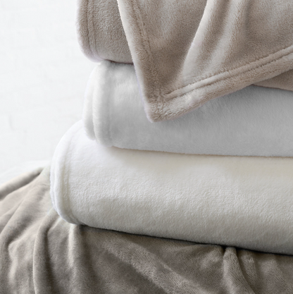PCH Sheepy Fleece 2.0 Blanket - White - Queen