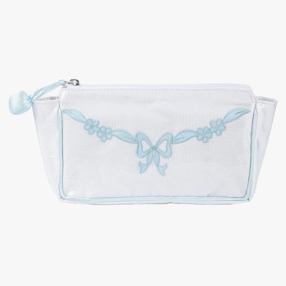 Floral Bow Makeup Bag