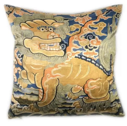 Tibetan Embroidery Lion A Pillow - 26" X 26"