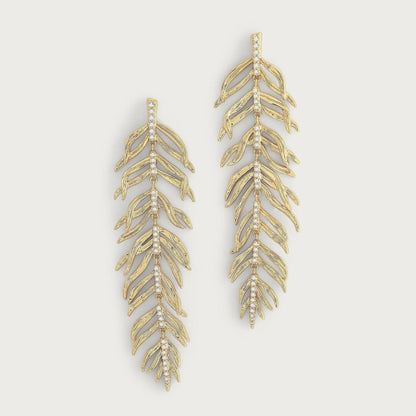 Palm Leaves - Dangle Earrings