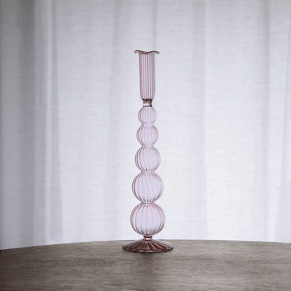 Cambridge - Olivia Candlestick - Pink 12" - Set of 2