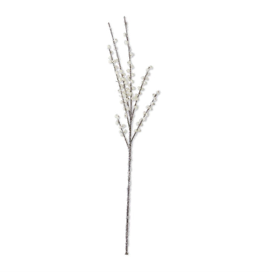 Iced White Berry Stem - 33"