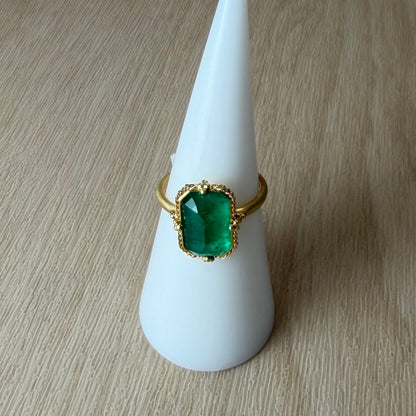 One of a Kind 3.81ct Emerald Ring in 18kt Gold