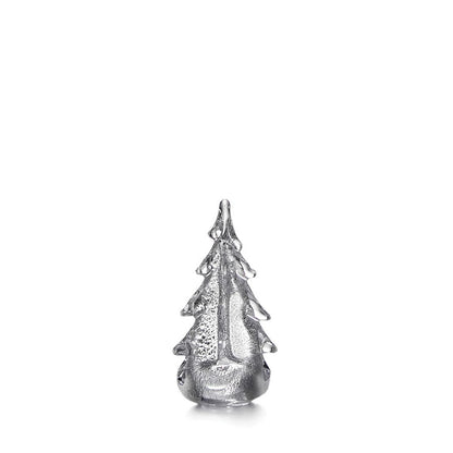 Simon Pearce Glass Evergreen Tree - Silver Leaf Collection -