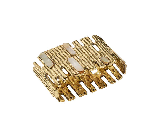 KSB Matrix Napkin Ring - Gold