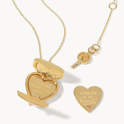 SPT N Classic Open Heart Locket Necklace