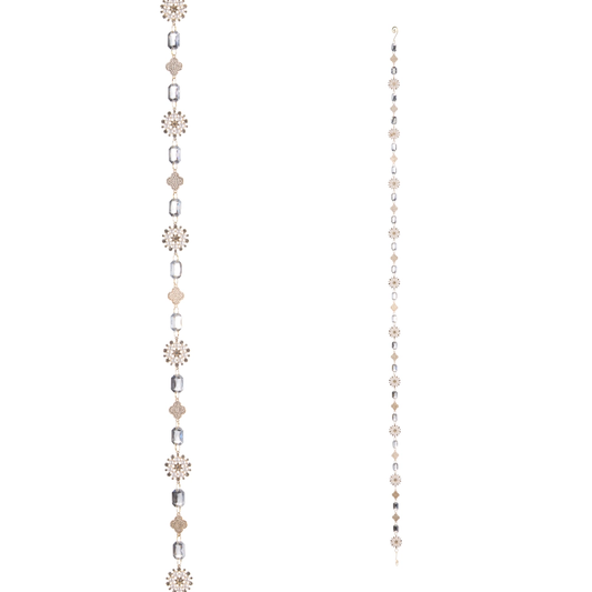 Pearl & Jewel Garland - Gold - 6"