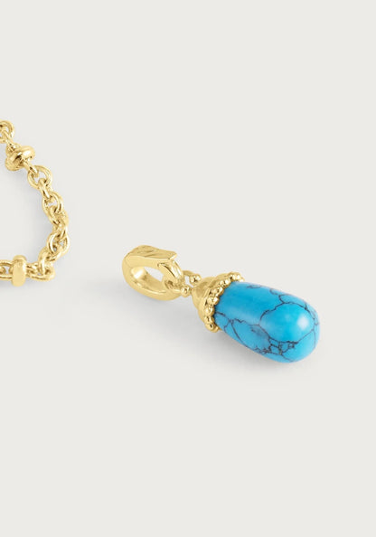 Milos - Stone Drop Charm - Turquoise