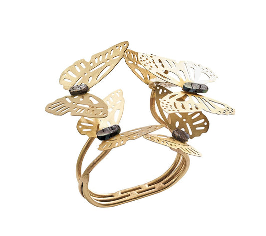 KSB Butterfly Garden Gold Napkin Ring