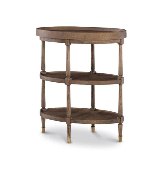 CTF Andrews Weathered Chairside Table W 23xD 14.75xH 26.75
