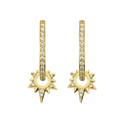 TSJ CH - Tiny Love Explosion Starburst Charms, .04tcw, 14KTY