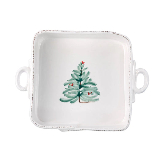 VTR Lastra - Holiday - Handled Square Baker 11.5"