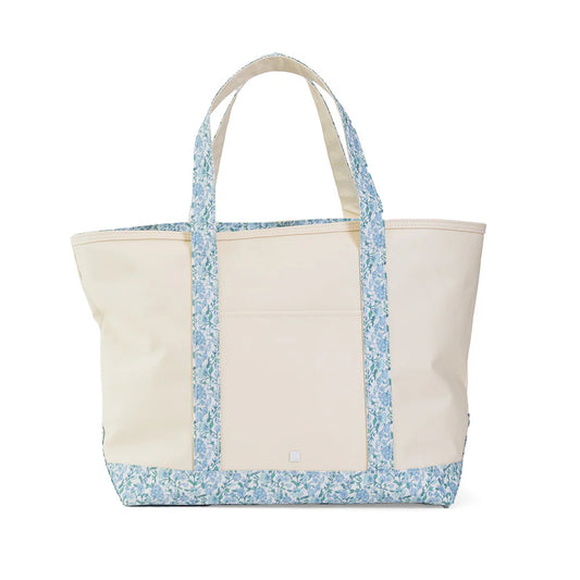 Maxi Tote - Coated Canvas Large - Natural with Hamptons Trim