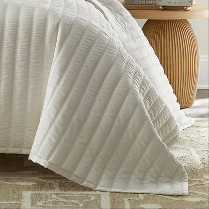 Urban Bamboo Quilted Coverlet - Cream - 112" X 98"