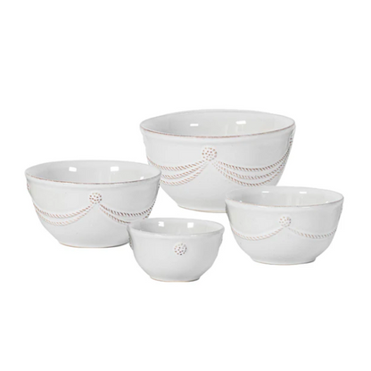 JLK Berry and Thread - Whitewash - Nesting Prep Bowls Set/4