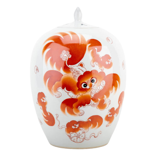 Melon Jar - Red Lion - 12.5"H
