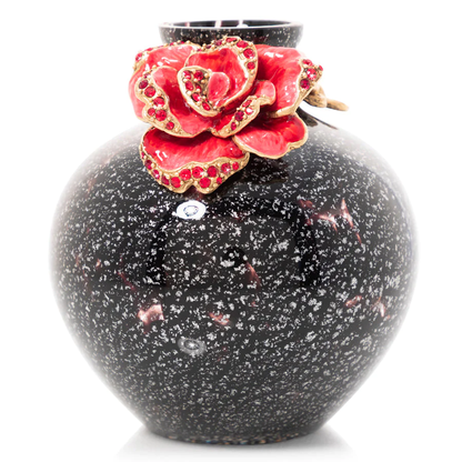 Enameled Ayla Small Night Bloom Rose Vase 5.5"