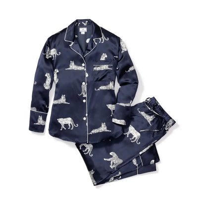 Women's Silk Pajama - Panthere de Nuit