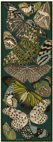 IIE Scarf Etole 70 - Papillions - Emerald