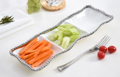 PPB Silver Salerno - 3-Section Serving Piece (2426W)