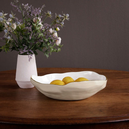 Encanto - Nuevo Large Bowl - Cream & White