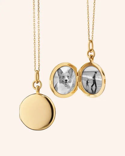MRK "Quinn" Gold Locket Necklace - 18KYG