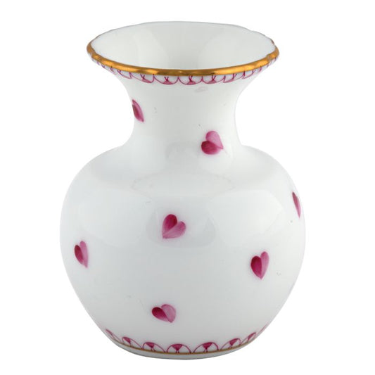 HND Figurine - Small Heart Vase - Raspberry