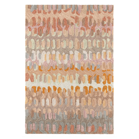 Paint Chip Hand Micro Hooked Wool Rug - Stone 5x8
