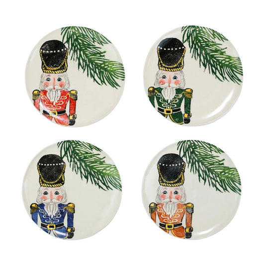 VTR Nutcracker - Assorted Salad Plates Set/4