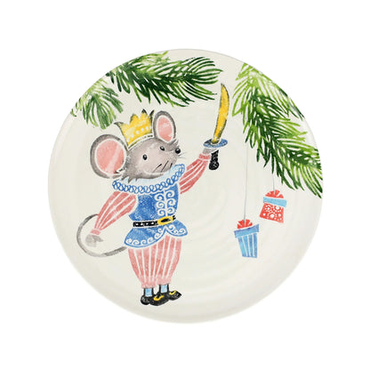VTR Nutcracker- Mouse King - Round Platter 14.25"