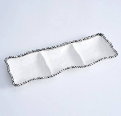 PPB Silver Salerno - 3-Section Serving Piece (2426W)