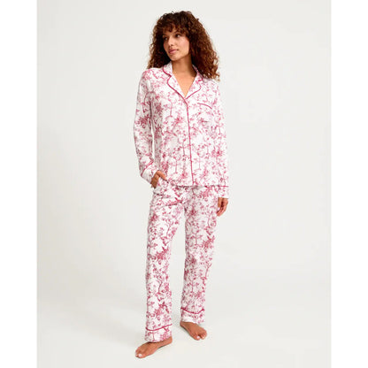 Women's Pima Pajama Set - Red Timeless Toile