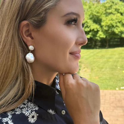 DMD E Baroque Pearl Drop Earrings