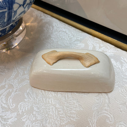 TFC Covered Butter Dish - Ivory & Fern Charcoal