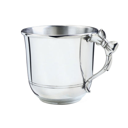 Pewter Bow Handle Porringer & Cup Set